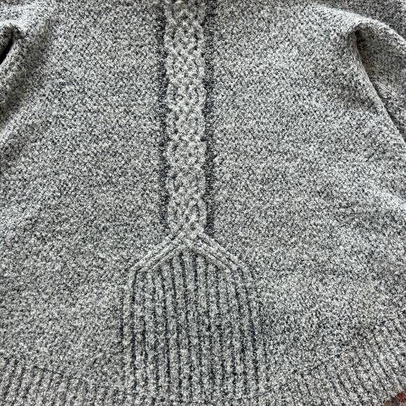 Angel‎ Of The North Wool Cable Knit Sweater Med Gray Cabincore Fair Isle Cozy - Picture 11 of 14